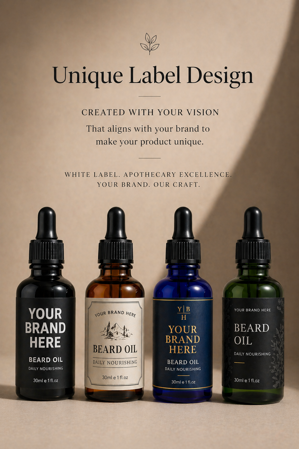 Everything included in the £49.99 Service Package — tester set, label design, compliance, store connection, and guidance